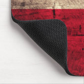 Polnische Flagge aus alten Holz Mousepad (Ecke)