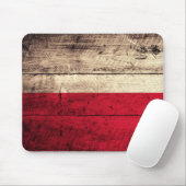 Polnische Flagge aus alten Holz Mousepad (Mit Mouse)
