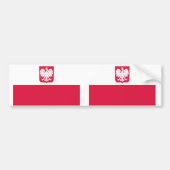 Polnische Flagge Autoaufkleber (Vorne)