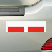Polnische Flagge Autoaufkleber (Auf Auto)