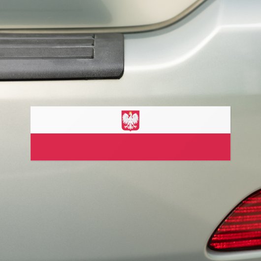Polnische Flagge Autoaufkleber (Auf Auto)