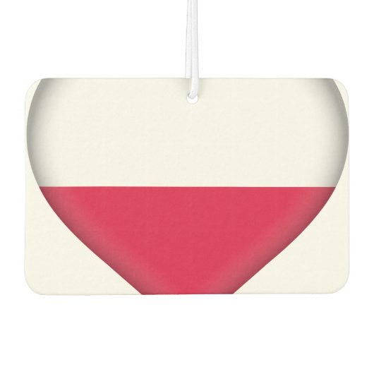 polnische Flagge Autolufterfrischer (Vorderseite)