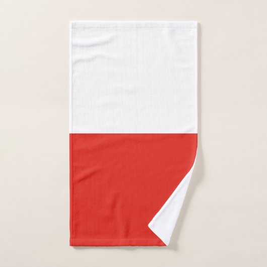 Polnische Flagge Badhandtuch Set (Handtuch)