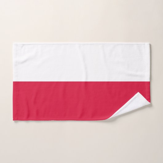 Polnische Flagge Badhandtuch Set (Handtuch)
