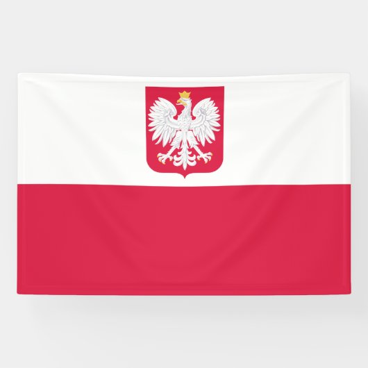 Polnische Flagge Banner (Horizontal)