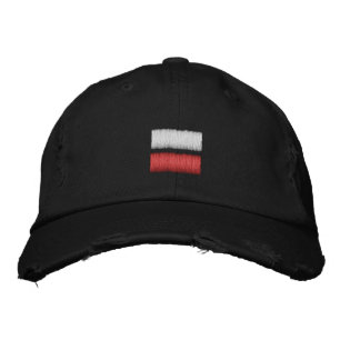 Polnische Flagge bestickte Baseballkappe