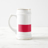 Polnische Flagge Bierglas (Links)