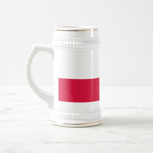 Polnische Flagge Bierglas (Links)