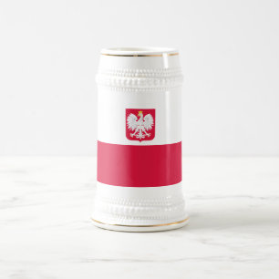 Polnische Flagge Bierglas