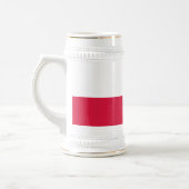 Polnische Flagge Bierglas (Links)