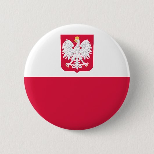 Polnische Flagge Button (Vorderseite)
