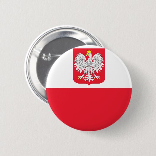 Polnische Flagge Button (Vorne & Hinten)