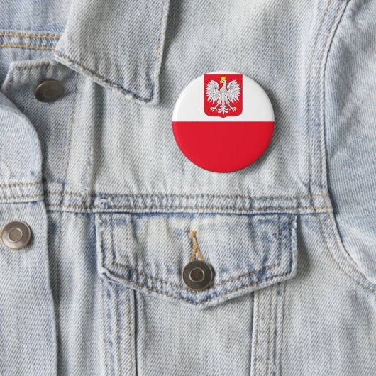 Polnische Flagge Button (Beispiel)