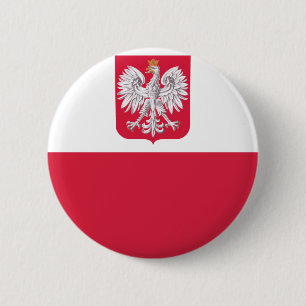 Polnische Flagge Button