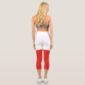 Polnische Flagge Capri Leggings (Rückseite)
