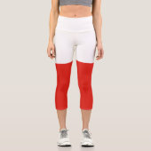 Polnische Flagge Capri Leggings (Vorderseite)