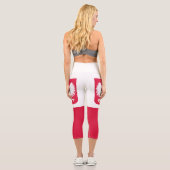 Polnische Flagge Capri Leggings (Rückseite)