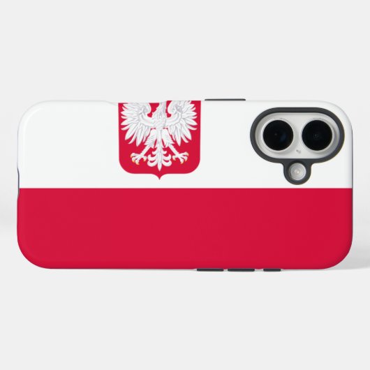 polnische Flagge Case-Mate iPhone Hülle (Rückseite (Horizontal))