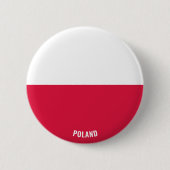 Polnische Flagge Charming Patriotic Button (Vorderseite)