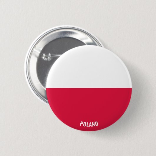 Polnische Flagge Charming Patriotic Button (Vorne & Hinten)