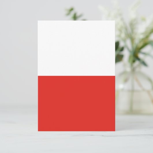 Polnische Flagge Dankeskarte (Stehend Vorderseite)
