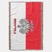 Polnische Flagge Decke (Vorderseite Vertikal)