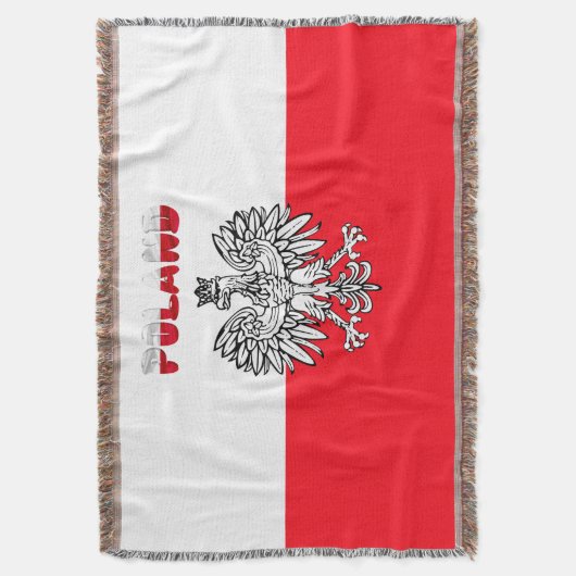 Polnische Flagge Decke (Vorderseite Vertikal)