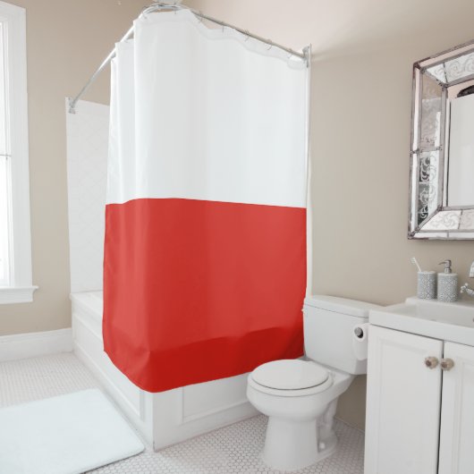 Polnische Flagge Duschvorhang (Beispiel)