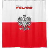 Polnische Flagge Duschvorhang (Vorderseite)