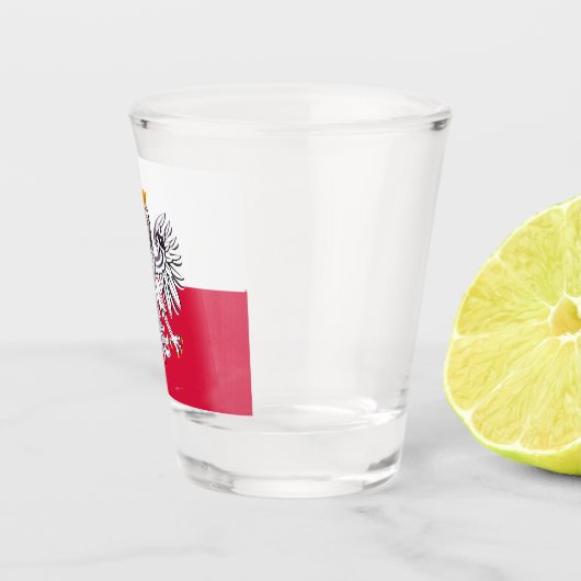 Polnische Flagge / Eagle Polen Landpatriot / sport Schnapsglas (Rechts)