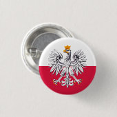 Polnische Flagge & Eagle Polen Modepatriot / sport Button (Vorne & Hinten)