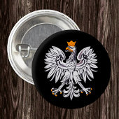 Polnische Flagge, Eagle & Polnische Mode /Sport Button