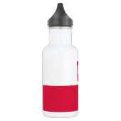 Polnische Flagge Edelstahlflasche (Links)