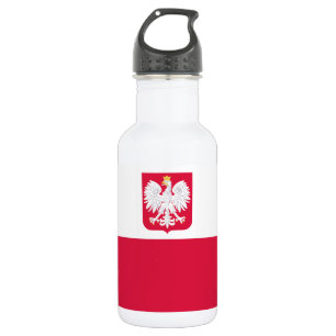 Polnische Flagge Edelstahlflasche