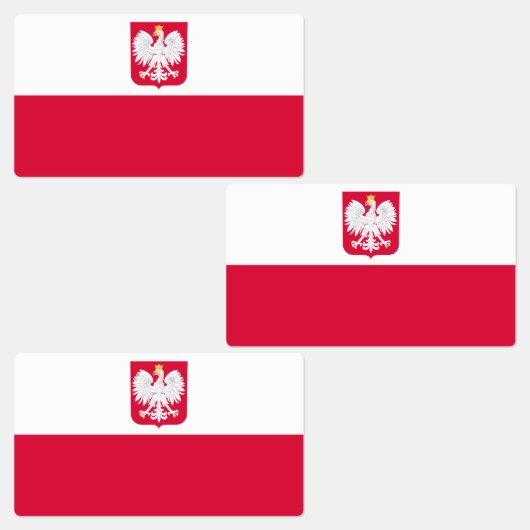 Polnische Flagge Etiketten (Gruppe)