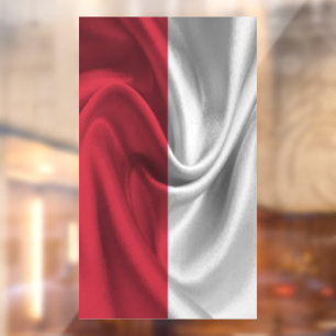Polnische Flagge Fensteraufkleber