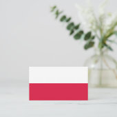 Polnische Flagge, Flagge Polens Visitenkarte (Stehend Vorderseite)