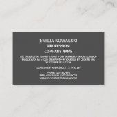 Polnische Flagge, Flagge Polens Visitenkarte (Rückseite)