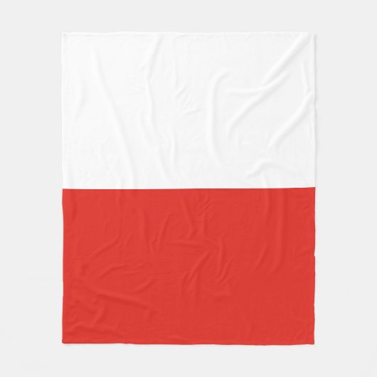 Polnische Flagge Fleecedecke (Vorderseite)