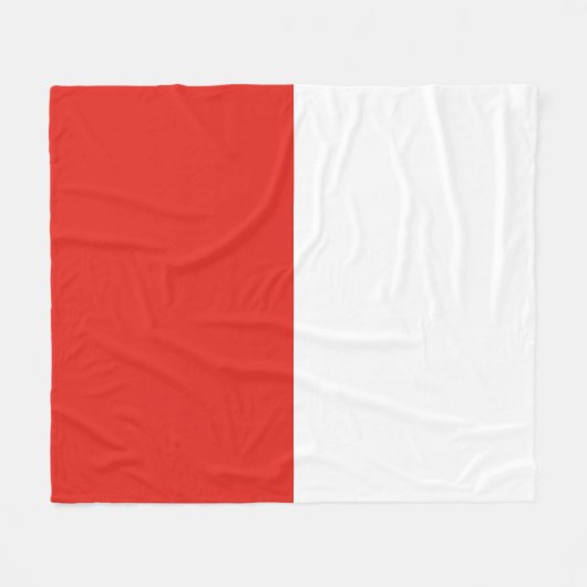 Polnische Flagge Fleecedecke (Vorderseite (Horizontal))