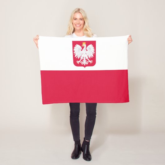 Polnische Flagge Fleecedecke (Beispiel)