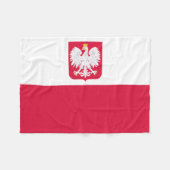 Polnische Flagge Fleecedecke (Vorderseite (Horizontal))