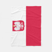 Polnische Flagge Fleecedecke (Vorderseite)
