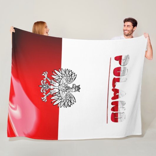Polnische Flagge Fleecedecke (Beispiel)