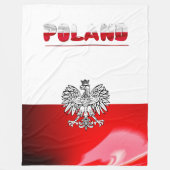 Polnische Flagge Fleecedecke (Vorderseite)