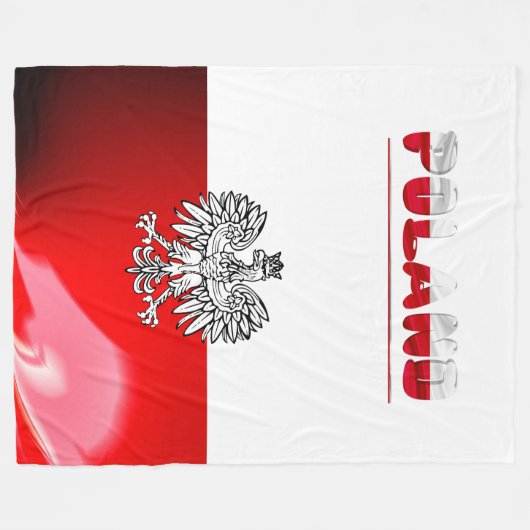 Polnische Flagge Fleecedecke (Vorderseite (Horizontal))