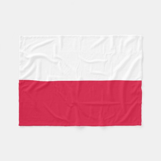 Polnische Flagge Fleecedecke (Vorderseite (Horizontal))