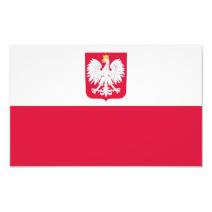 Polnische Flagge Fotodruck