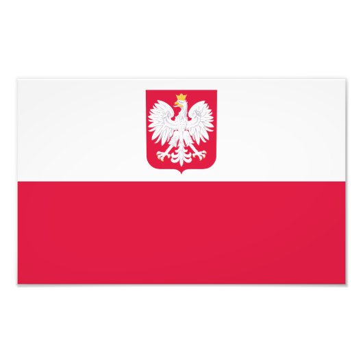Polnische Flagge Fotodruck (Vorne)