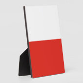 Polnische Flagge Fotoplatte (Seite)